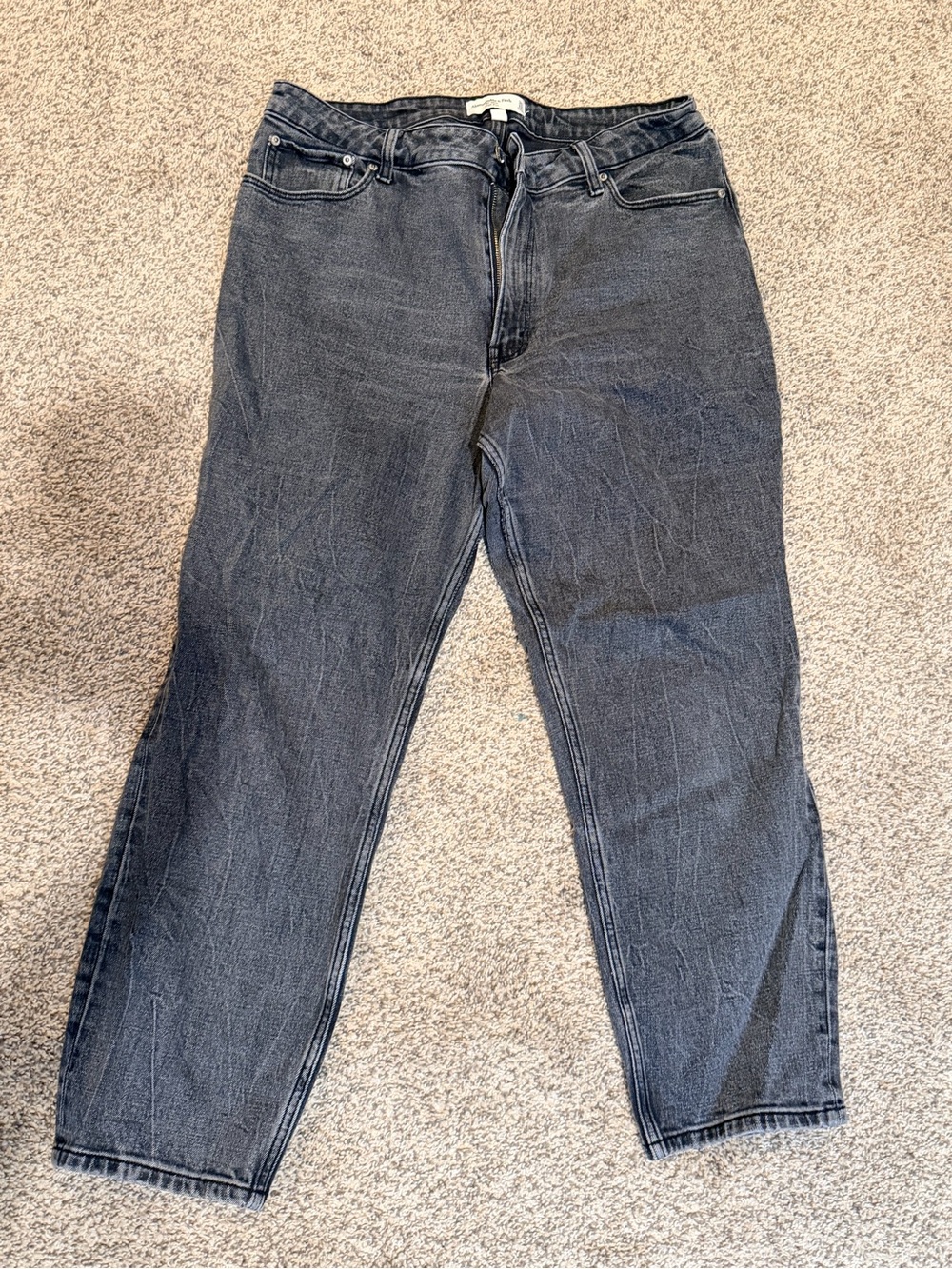 Abercrombie & Fitch The Mom High-Rise Women's Black Jeans - 31/12 Curve Love